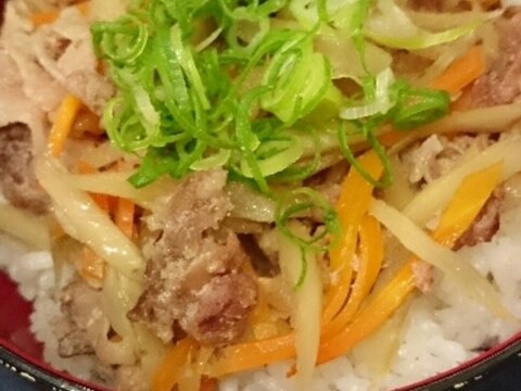 豚肉のごぼう煮丼